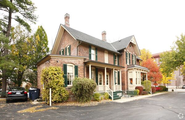 The Jacob Hoffstetter House in autumn — Harry Rai, MD's restored 1884 office on the National Register of Historic Places, downtown Ann Arbor MI